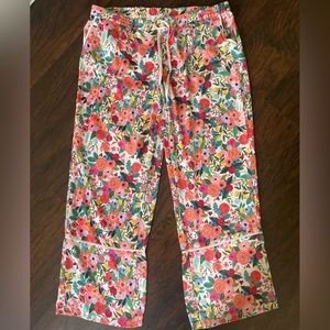 Rifle Paper Co. x Summersalt Garden Party Cloud 9 Pajama Wide Leg Pants Sz L